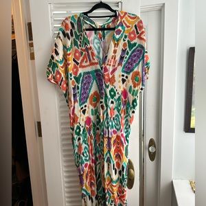 Zara multicolor print caftan size small